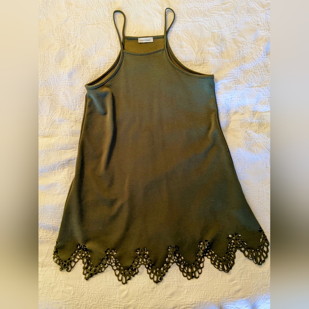 Green halter, summer dress